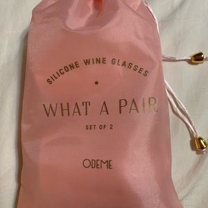 ODEME Pink Silicone Wine Glasses (Set of 2)